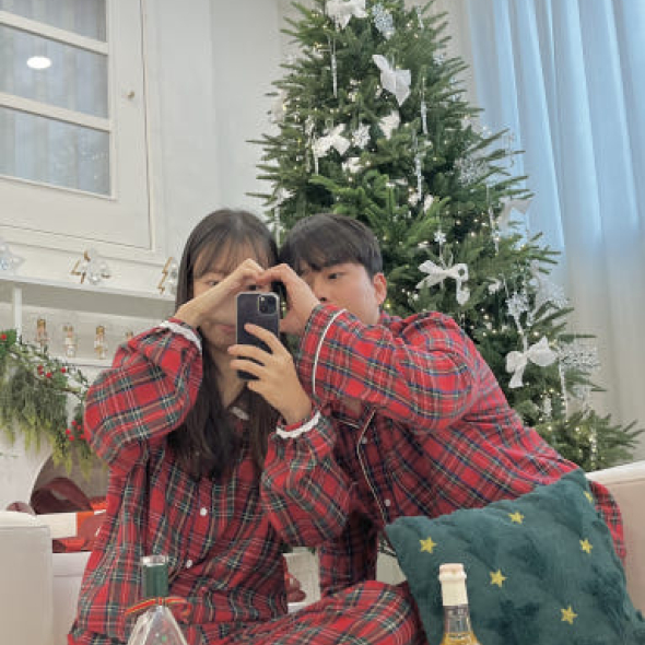 [코시/블로그] 긴팔 커플 파자마